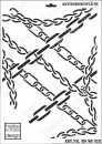 Schablone-Stencil A3 244-0928 Kettendesign Fläche